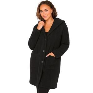 Berkshire Homewear Dobby Rib Fleece Wide Collar in Phantom – NEW, Size XL